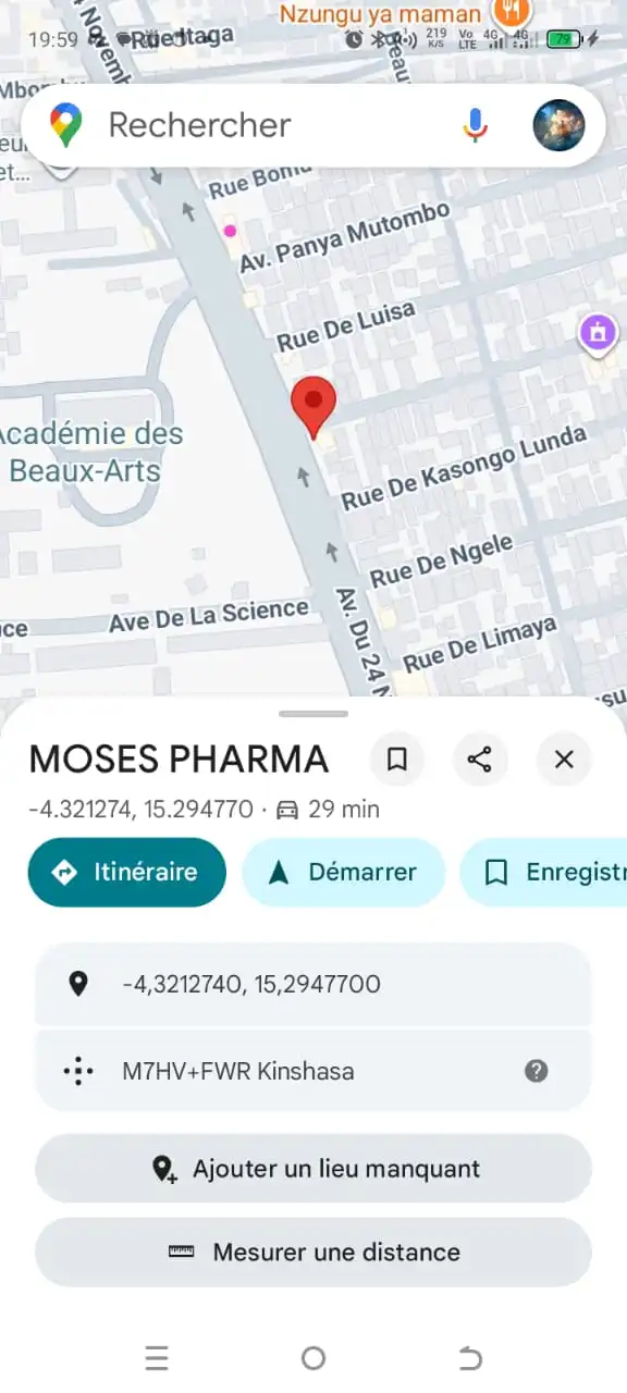 Aperçu de l'application MapSanté